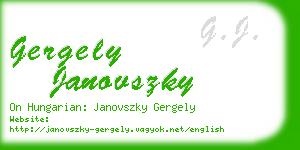 gergely janovszky business card